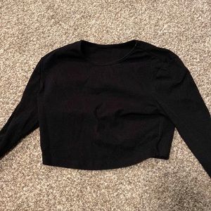 Plain black long sleeve shirt